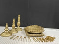 ZUMELER Bronze-Tone Decorative Cake Stand Set