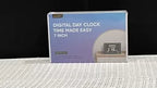 7-Inch Digital Day and Calendar Clock – White