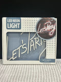 Let’s Party White LED Neon-Style Sign – 16.54 × 14.96 Inches